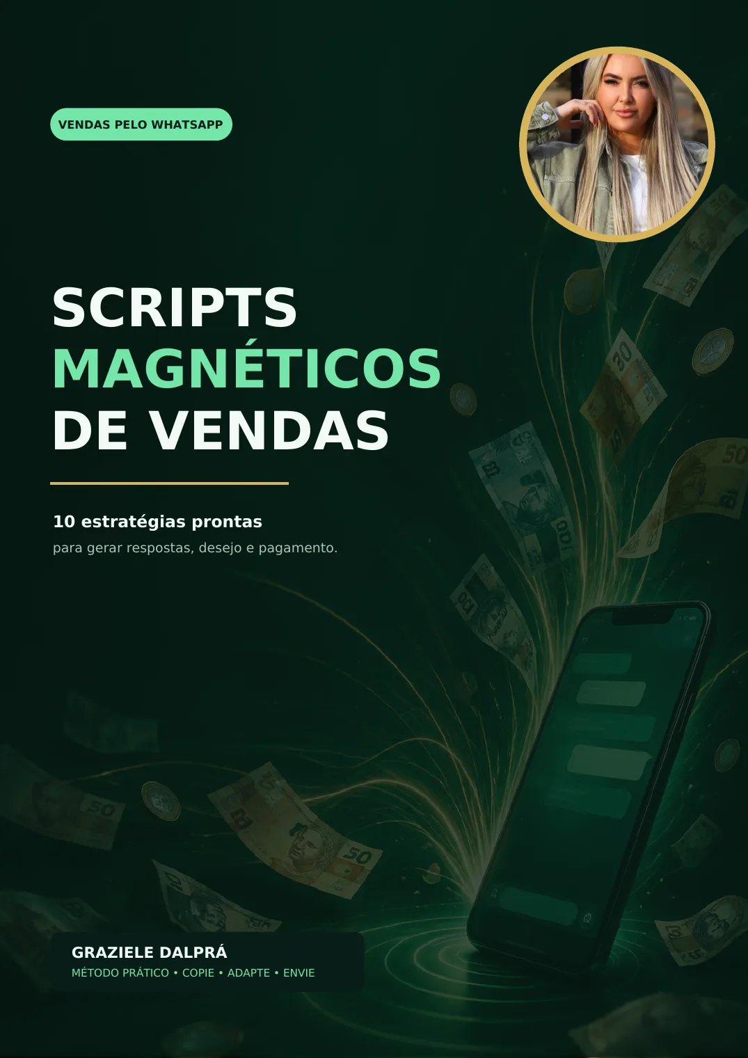 Capa do material Scripts Magnéticos de Vendas, de Graziele Dalpra